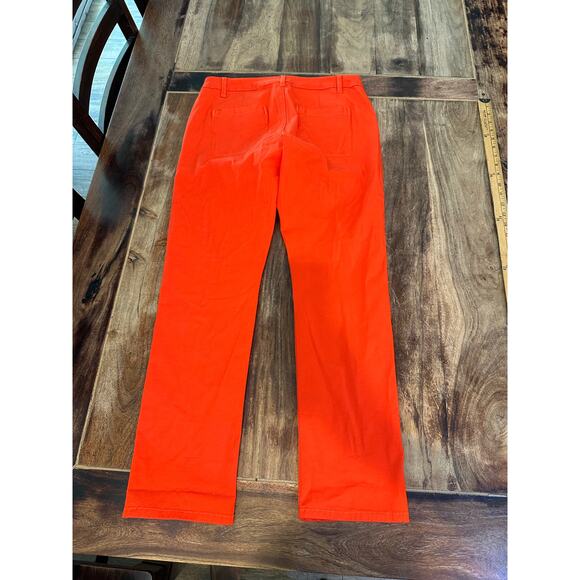 CAbi #6046 Women's Coral Orange Utility Trouser Straight Leg Pants Size 4 - Picture 5 of 11